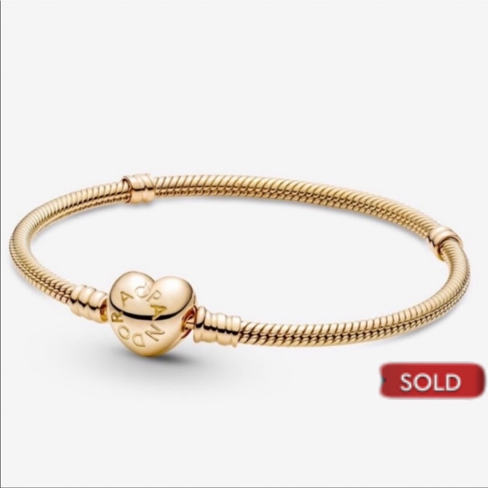 Authentic Pandora Moments 14K Gold plated Heart Clasp